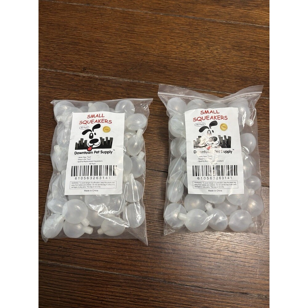 Small Squeakers Downtown Pet Supply Dog Toy Replacement 90 Pieces NIP